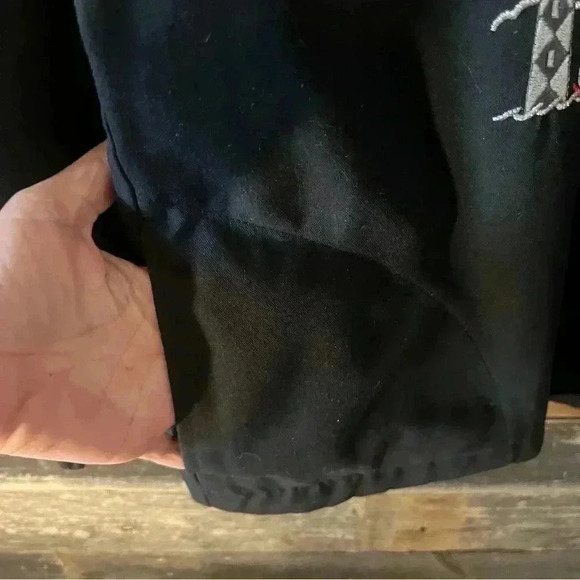 Bon Worth Women's M Lighthouse Jacket Coat Embroidered Black Beach Coast - Picture 9 of 9